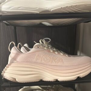 Hoka bondi 8 pearl Women's Cream Sneakers
